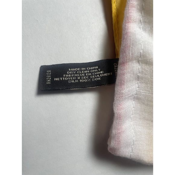 NWOT Coach 100% silk scarf beautiful bright yellow - Picture 5 of 10